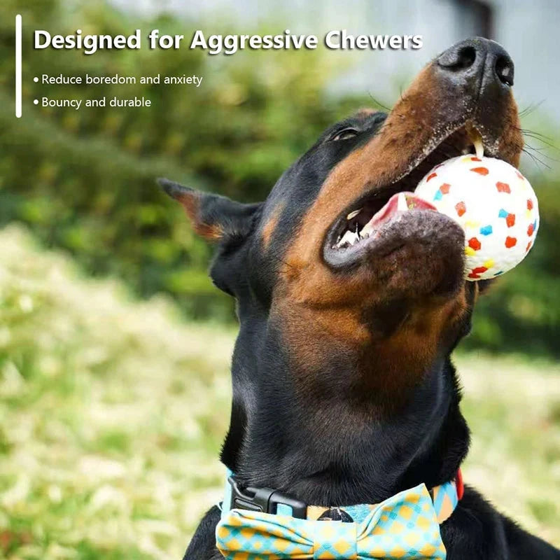 Bite Resistant Solid Dog Ball Toys for Small Large Dogs High Elasticity E-TPU Pet Chew Ball Toy Non Squeak Interactive Puppy Toy pawcraft