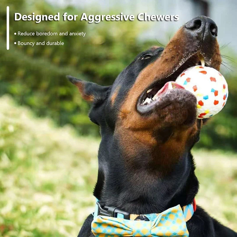 Bite Resistant Solid Dog Ball Toys for Small Large Dogs High Elasticity E-TPU Pet Chew Ball Toy Non Squeak Interactive Puppy Toy pawcraft