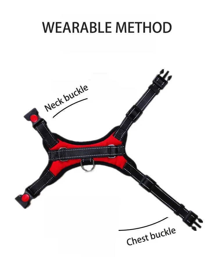 Dog Harness Quick Release Vest Pet Puppy Harness Nylon Material Breathable Pet Harness for Dog Adjustable Pet Outdoor Harness pawcraft