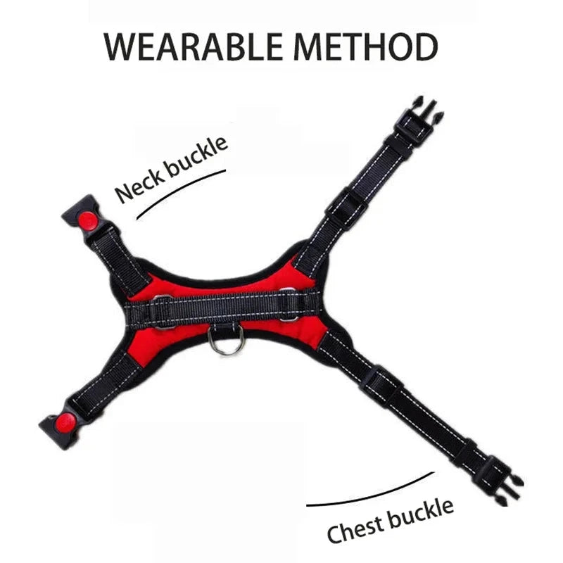 Dog Harness Quick Release Vest Pet Puppy Harness Nylon Material Breathable Pet Harness for Dog Adjustable Pet Outdoor Harness pawcraft