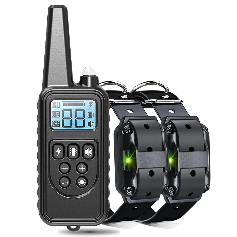 Electric Dog Training Collar Detachable Bark  Rechargeable Anti Barking Shock Vibration Collar for All Dogs Pet with Clicker pawcraft