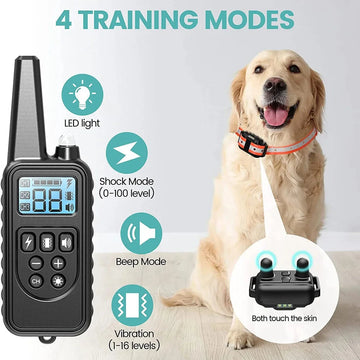 Electric Dog Training Collar Detachable Bark  Rechargeable Anti Barking Shock Vibration Collar for All Dogs Pet with Clicker pawcraft
