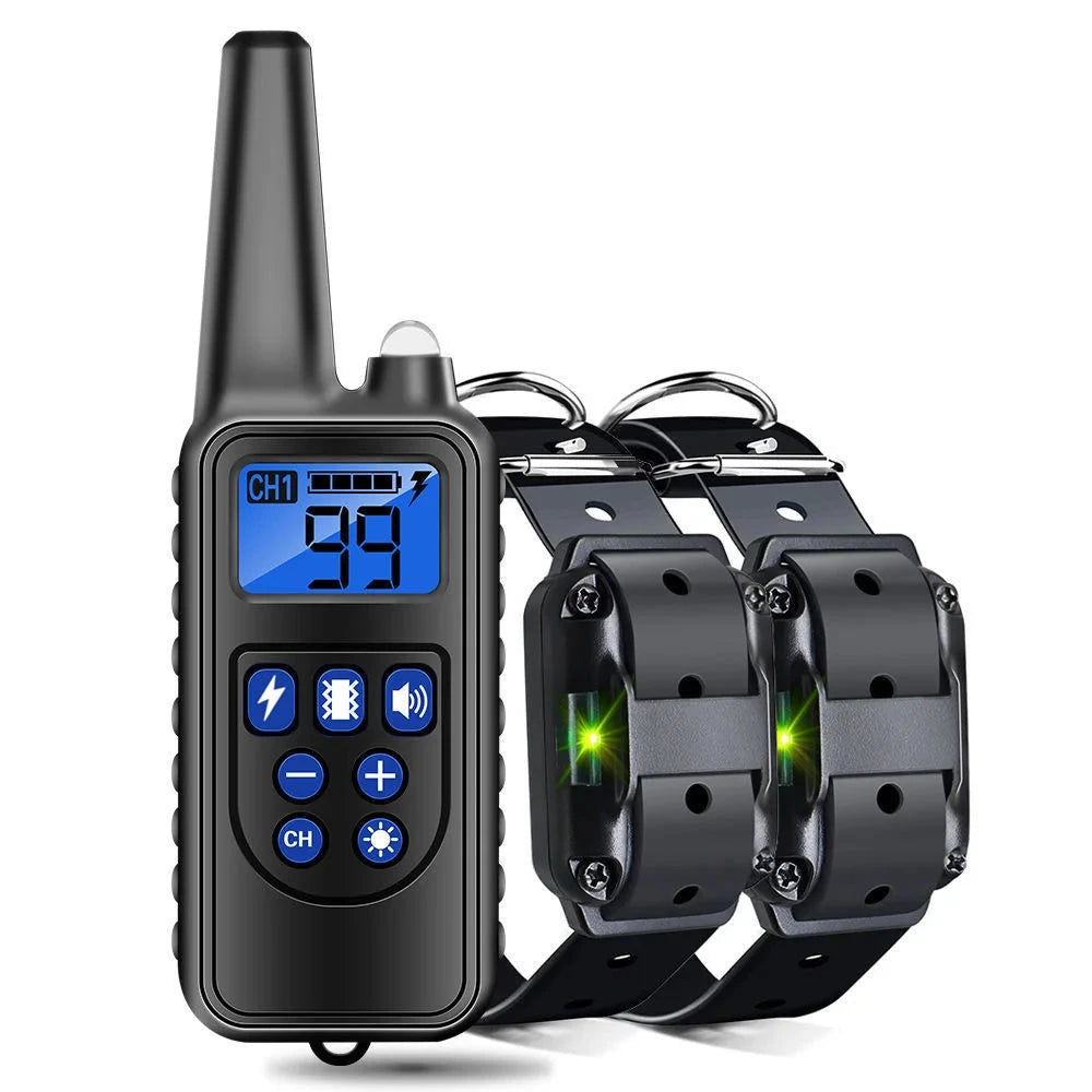 Electric Dog Training Collar Detachable Bark  Rechargeable Anti Barking Shock Vibration Collar for All Dogs Pet with Clicker pawcraft