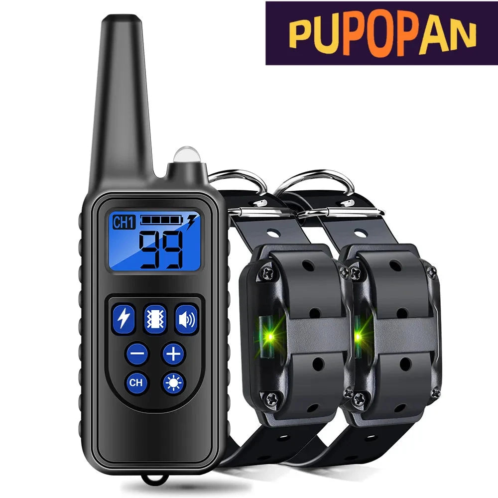 Electric Dog Training Collar Detachable Bark  Rechargeable Anti Barking Shock Vibration Collar for All Dogs Pet with Clicker pawcraft