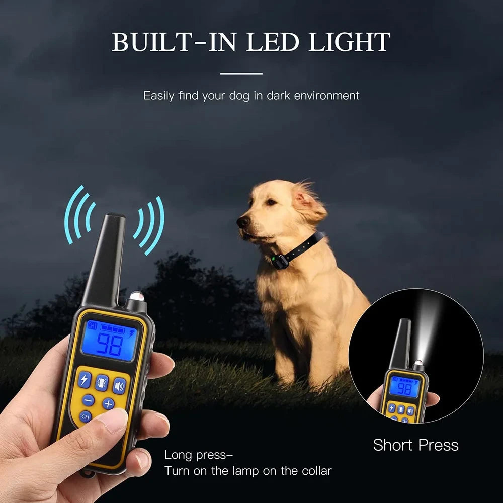 Electric Dog Training Collar Detachable Bark  Rechargeable Anti Barking Shock Vibration Collar for All Dogs Pet with Clicker pawcraft