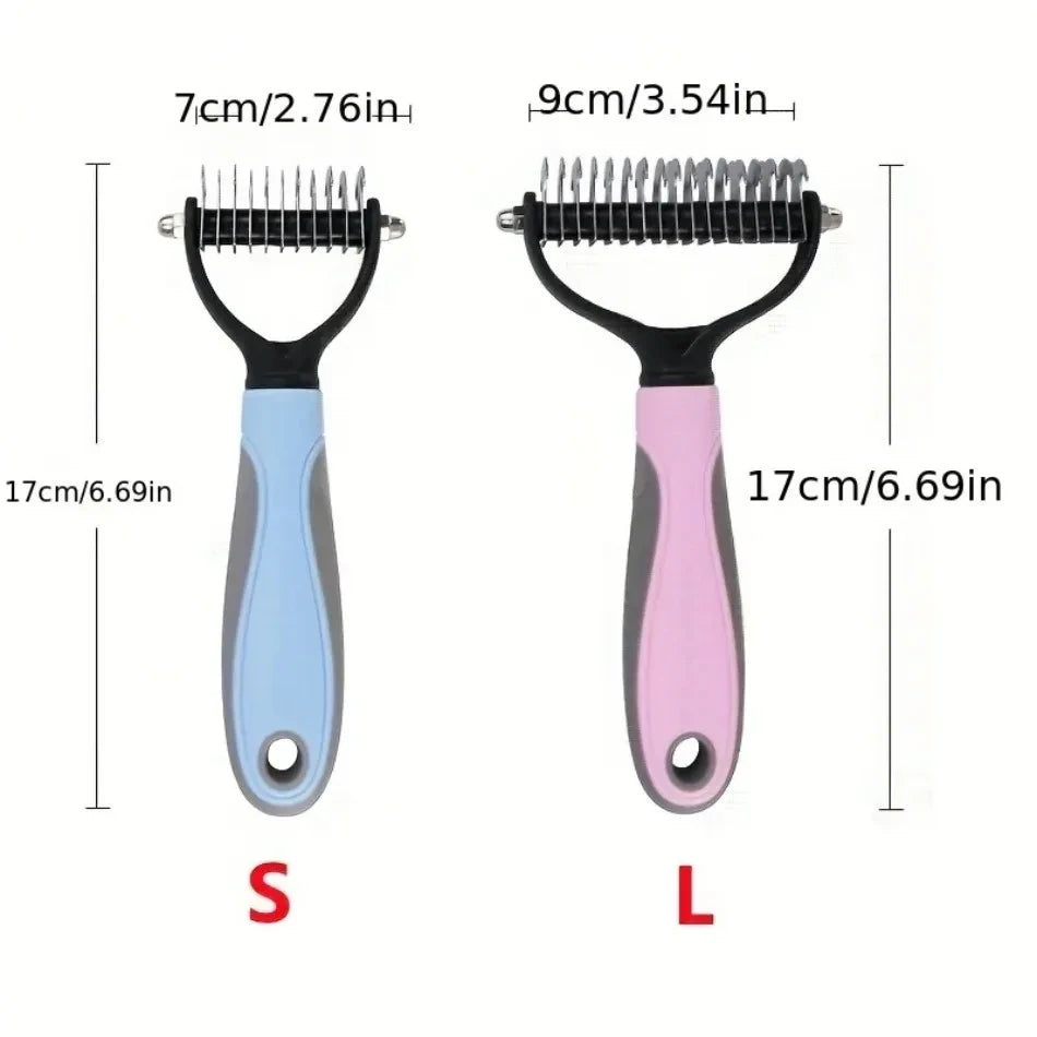 Double Sided Stainless Steel Pet Grooming Brush Dog Cat Hair Remover Comb Tangle Removal Pet Supplies pawcraft