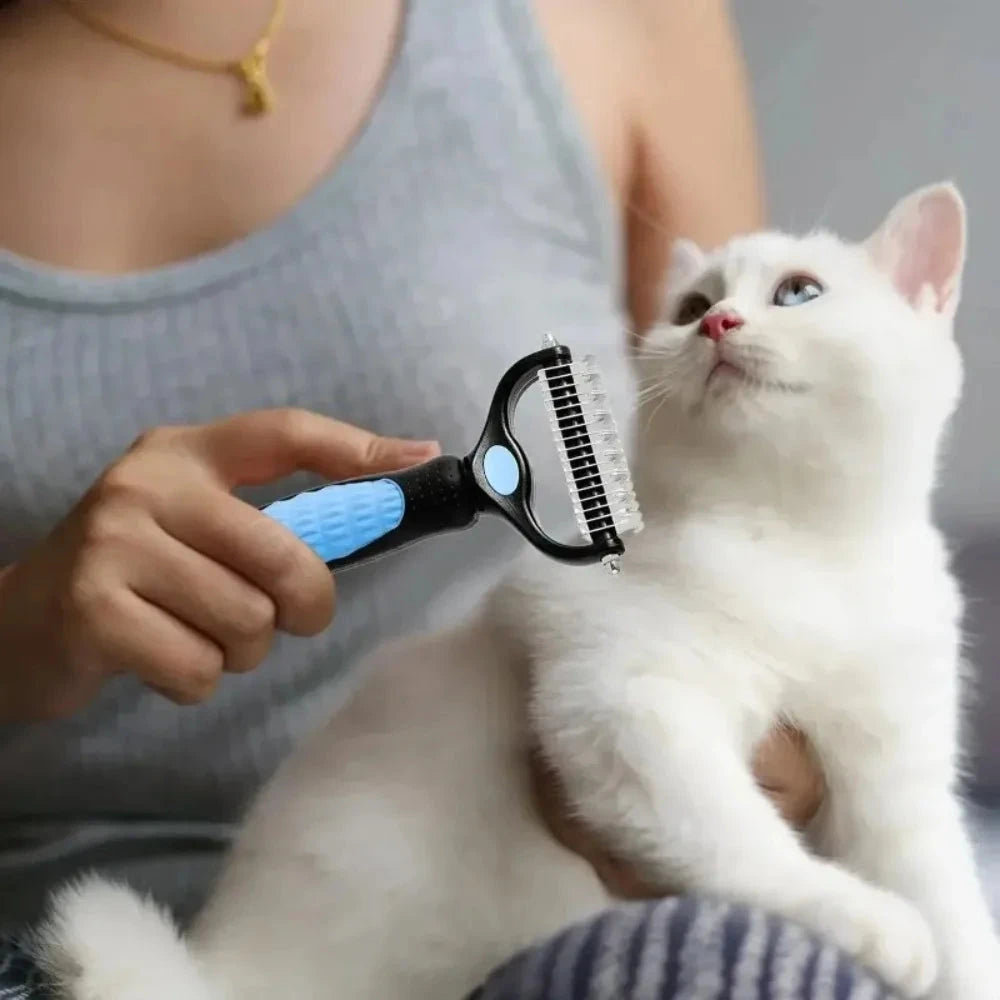 Double Sided Stainless Steel Pet Grooming Brush Dog Cat Hair Remover Comb Tangle Removal Pet Supplies pawcraft