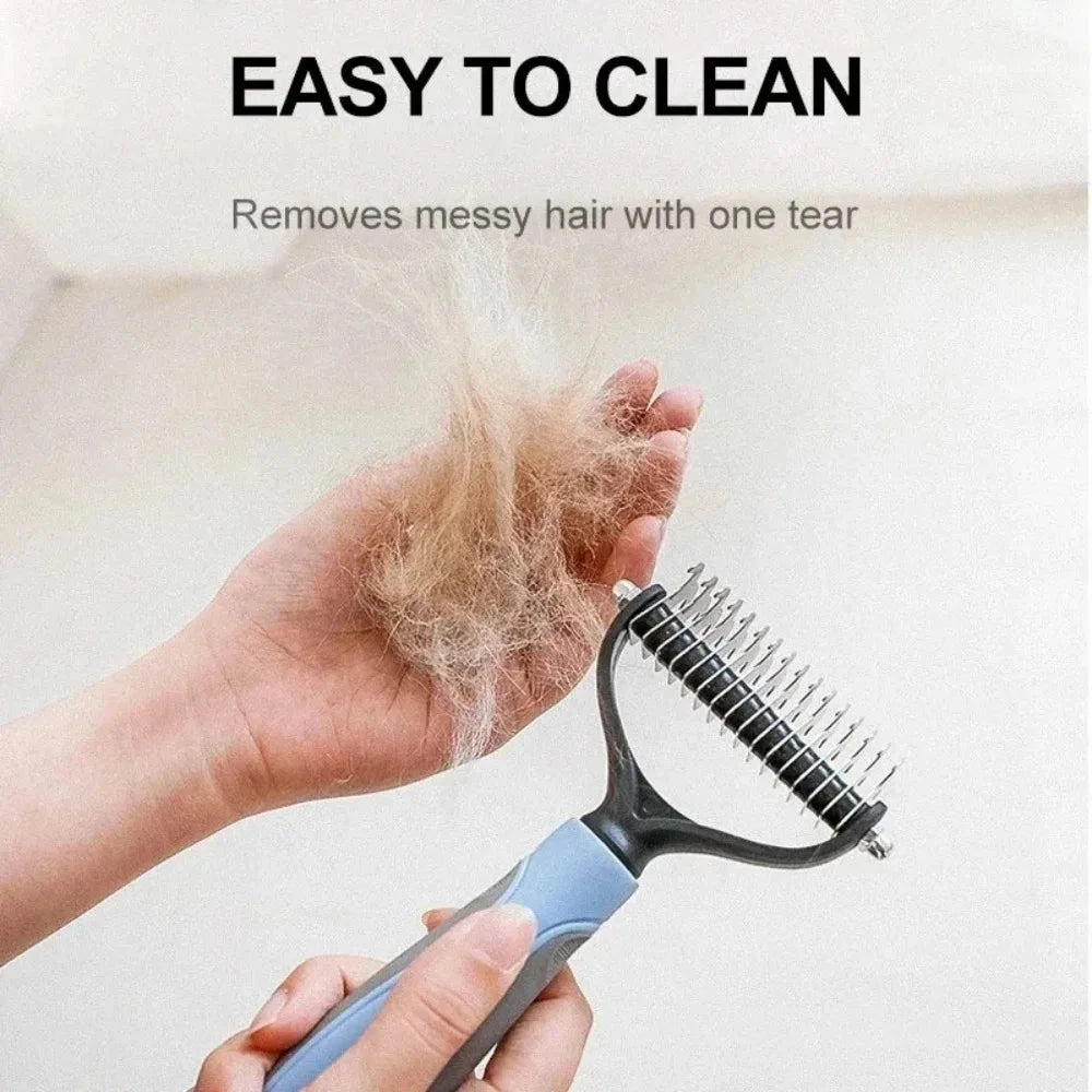 Double Sided Stainless Steel Pet Grooming Brush Dog Cat Hair Remover Comb Tangle Removal Pet Supplies pawcraft