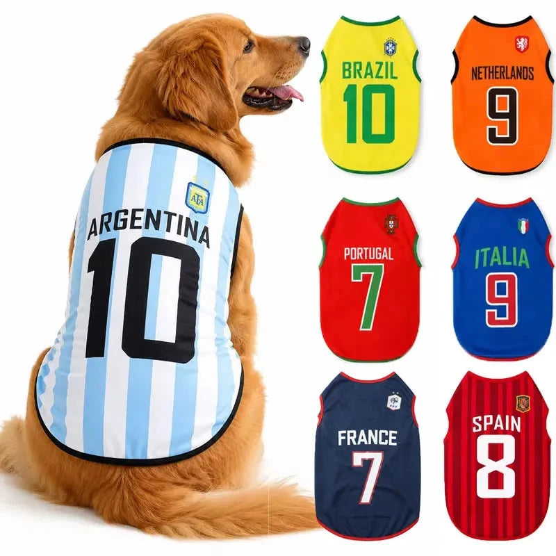 Sport Team Dog Jersey Number Print Dogs Vests Sport Style Breathable Mesh Puppy Sleeveless Shirt Small Medium Larg Pets Clothes pawcraft