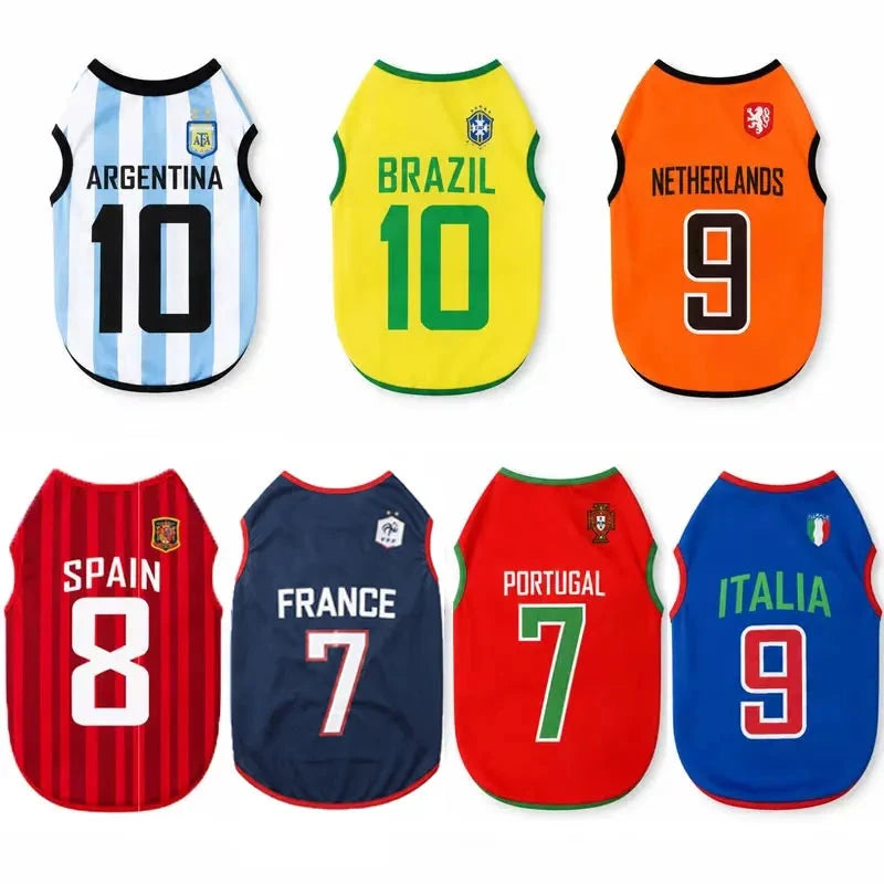 Sport Team Dog Jersey Number Print Dogs Vests Sport Style Breathable Mesh Puppy Sleeveless Shirt Small Medium Larg Pets Clothes pawcraft