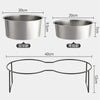 Elevated Stainless Steel Slow-Feeding Dog Bowl pawcraft
