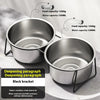 Elevated Stainless Steel Slow-Feeding Dog Bowl pawcraft