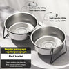 Elevated Stainless Steel Slow-Feeding Dog Bowl pawcraft