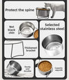 Elevated Stainless Steel Slow-Feeding Dog Bowl pawcraft