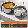 Elevated Stainless Steel Slow-Feeding Dog Bowl pawcraft