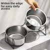 Elevated Stainless Steel Slow-Feeding Dog Bowl pawcraft