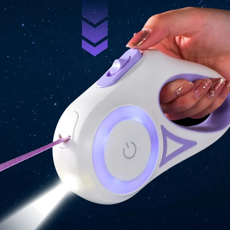 Retractable Illuminated Pet Leash pawcraft