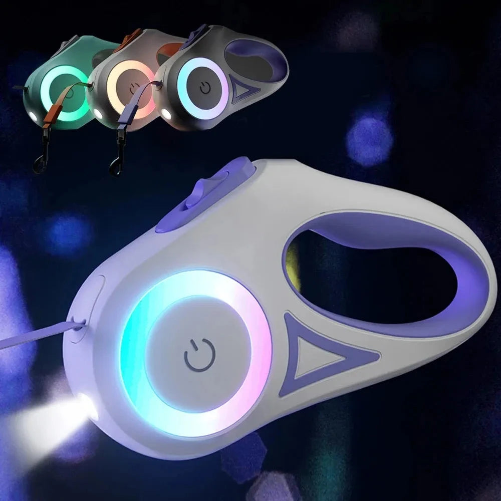 Retractable Illuminated Pet Leash pawcraft