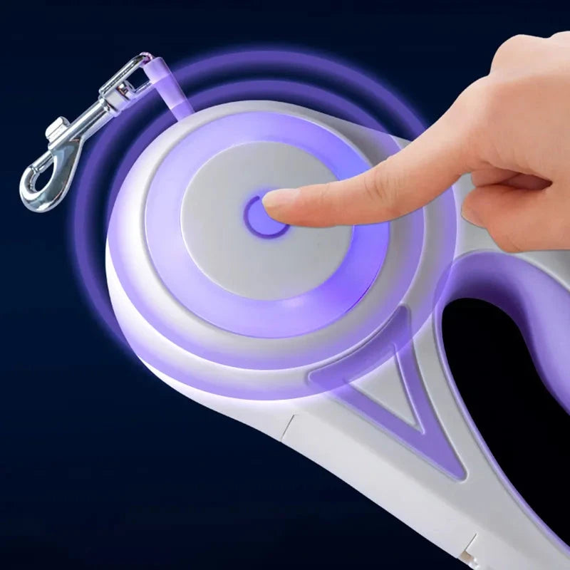 Retractable Illuminated Pet Leash pawcraft