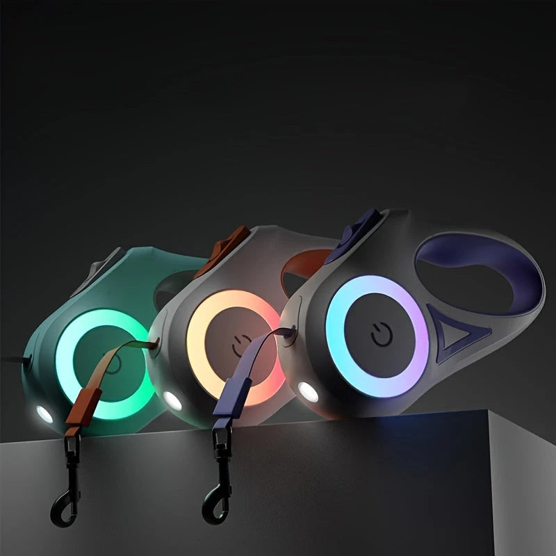 Retractable Illuminated Pet Leash pawcraft