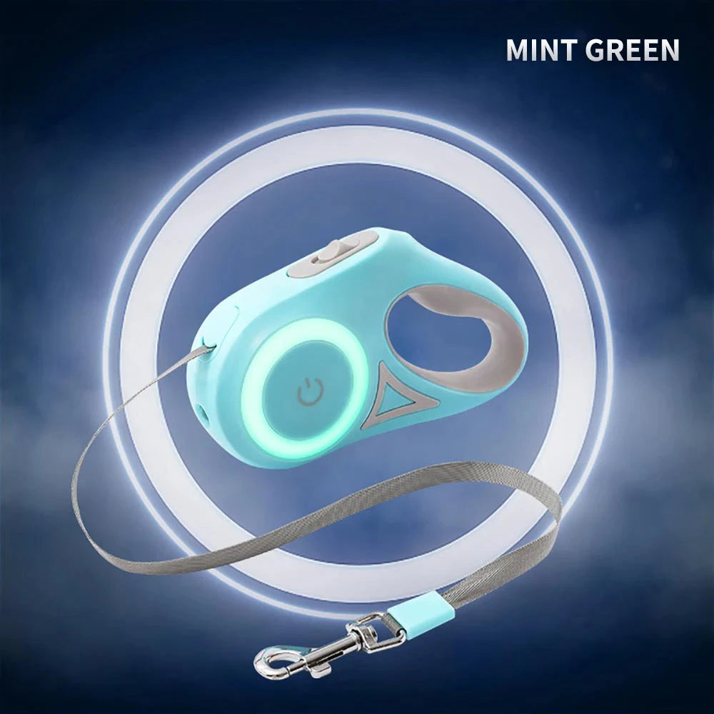 Retractable Illuminated Pet Leash pawcraft