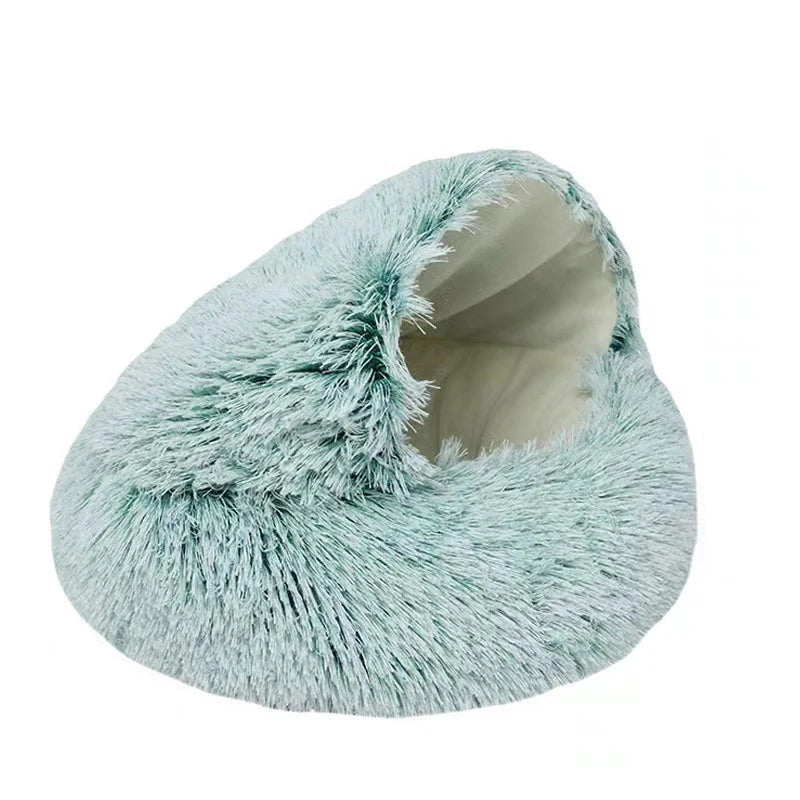 Cat Bed Pet Mattress Warm Soft Plush Pet Bed with Cover Round  Cat Dog  Sleeping Nest Cave for Small Dogs kitten pawcraft