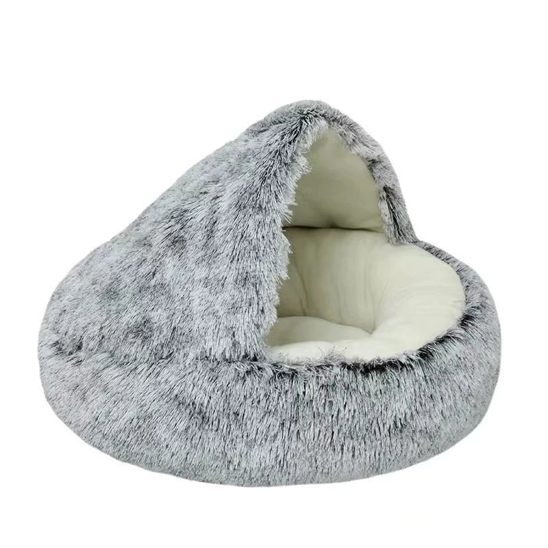 Cat Bed Pet Mattress Warm Soft Plush Pet Bed with Cover Round  Cat Dog  Sleeping Nest Cave for Small Dogs kitten pawcraft