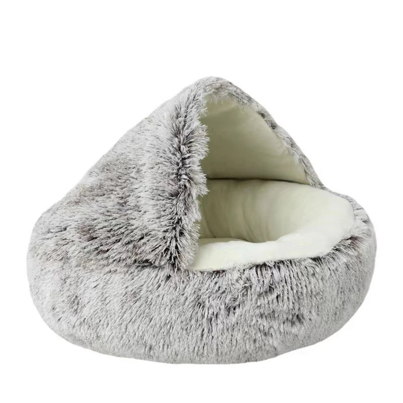 Cat Bed Pet Mattress Warm Soft Plush Pet Bed with Cover Round  Cat Dog  Sleeping Nest Cave for Small Dogs kitten pawcraft