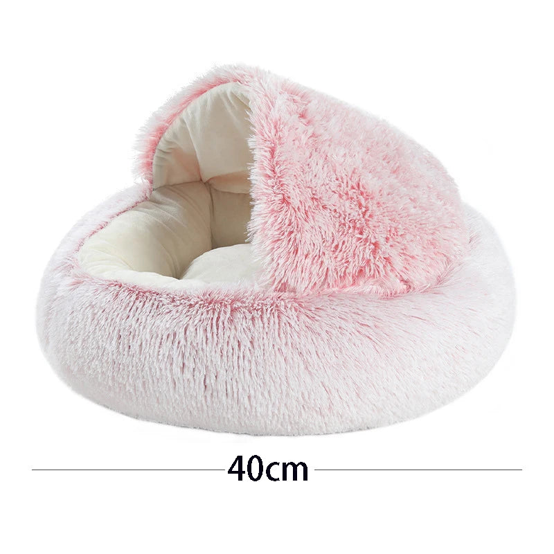 Cat Bed Pet Mattress Warm Soft Plush Pet Bed with Cover Round  Cat Dog  Sleeping Nest Cave for Small Dogs kitten pawcraft