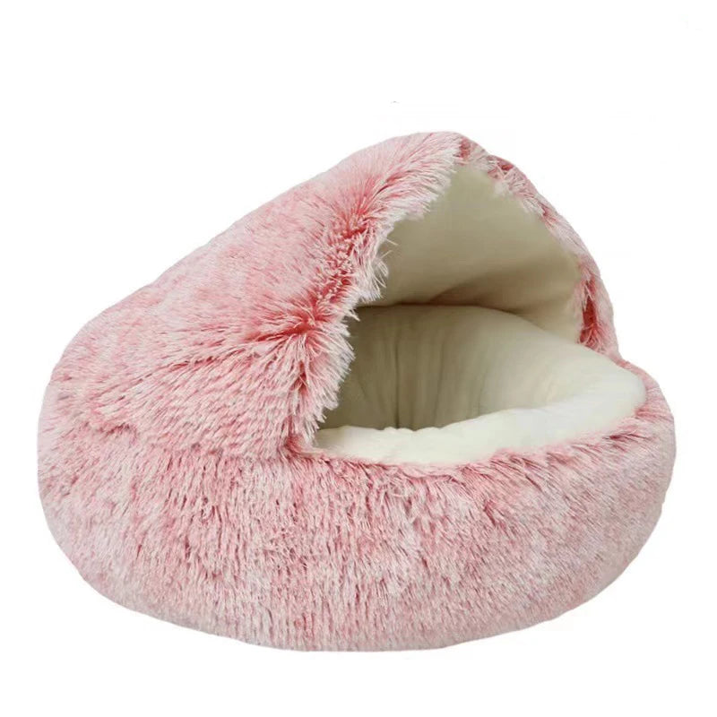 Cat Bed Pet Mattress Warm Soft Plush Pet Bed with Cover Round  Cat Dog  Sleeping Nest Cave for Small Dogs kitten pawcraft